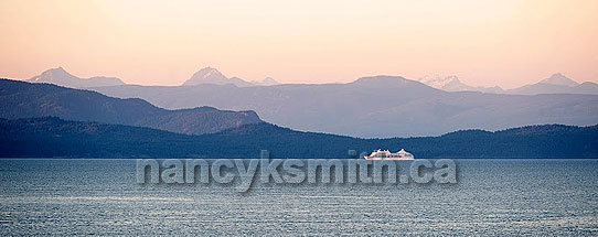 Photo of cruise ship near Parksville, BC